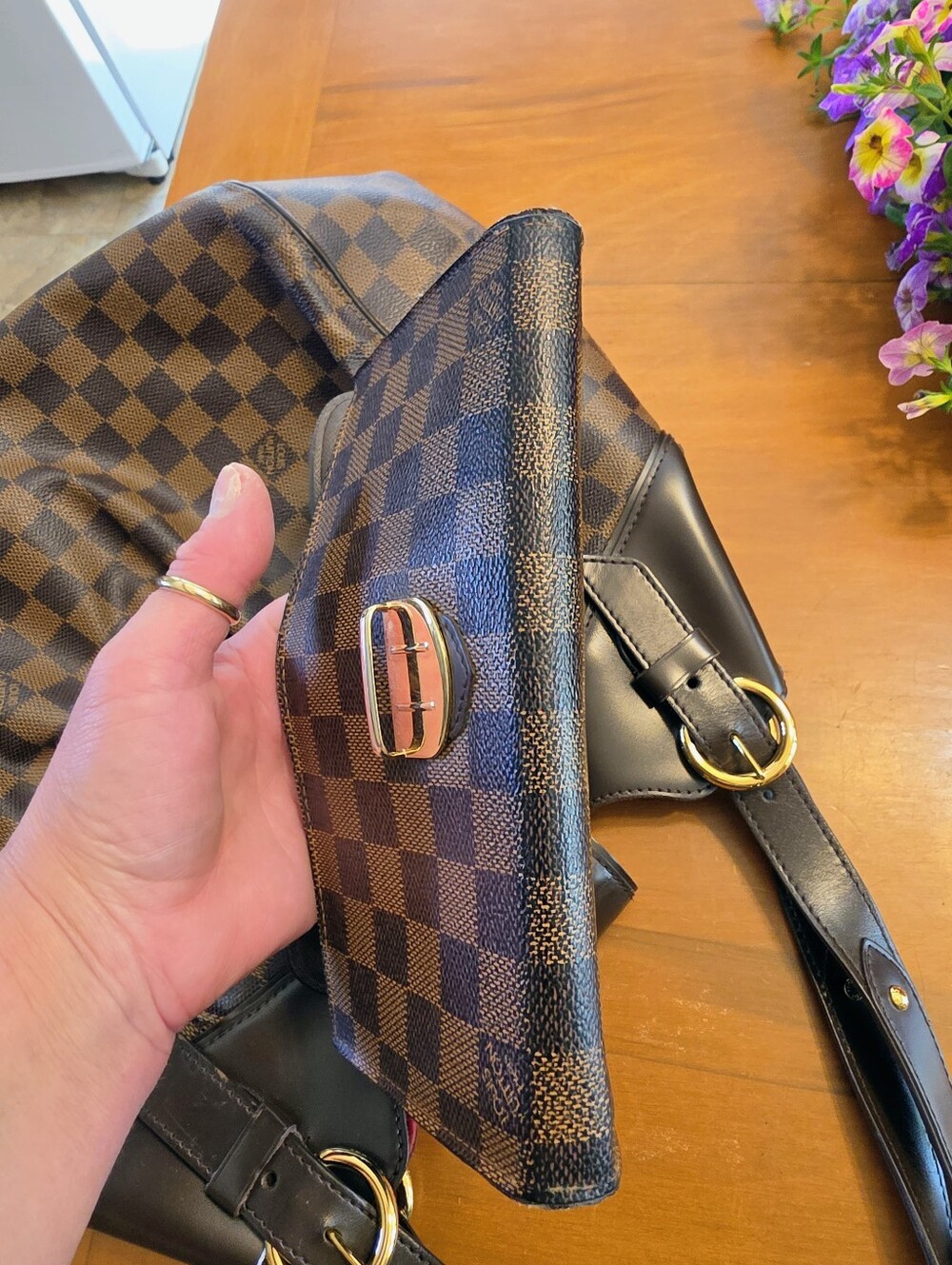 Louis Vuitton Damier Sistina GM Shoulder Bag with Matching Wallet - Picture 9 of 15